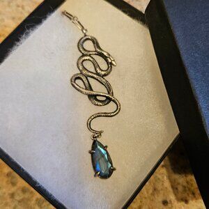 BloodMilk Hair of Medusa labradorite pendant necklace Blood Milk Jewels